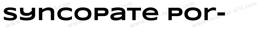 Syncopate Por字体转换
